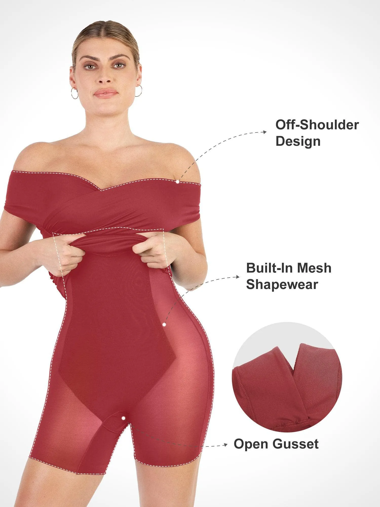 The Shapewear Dresses Off Shoulder