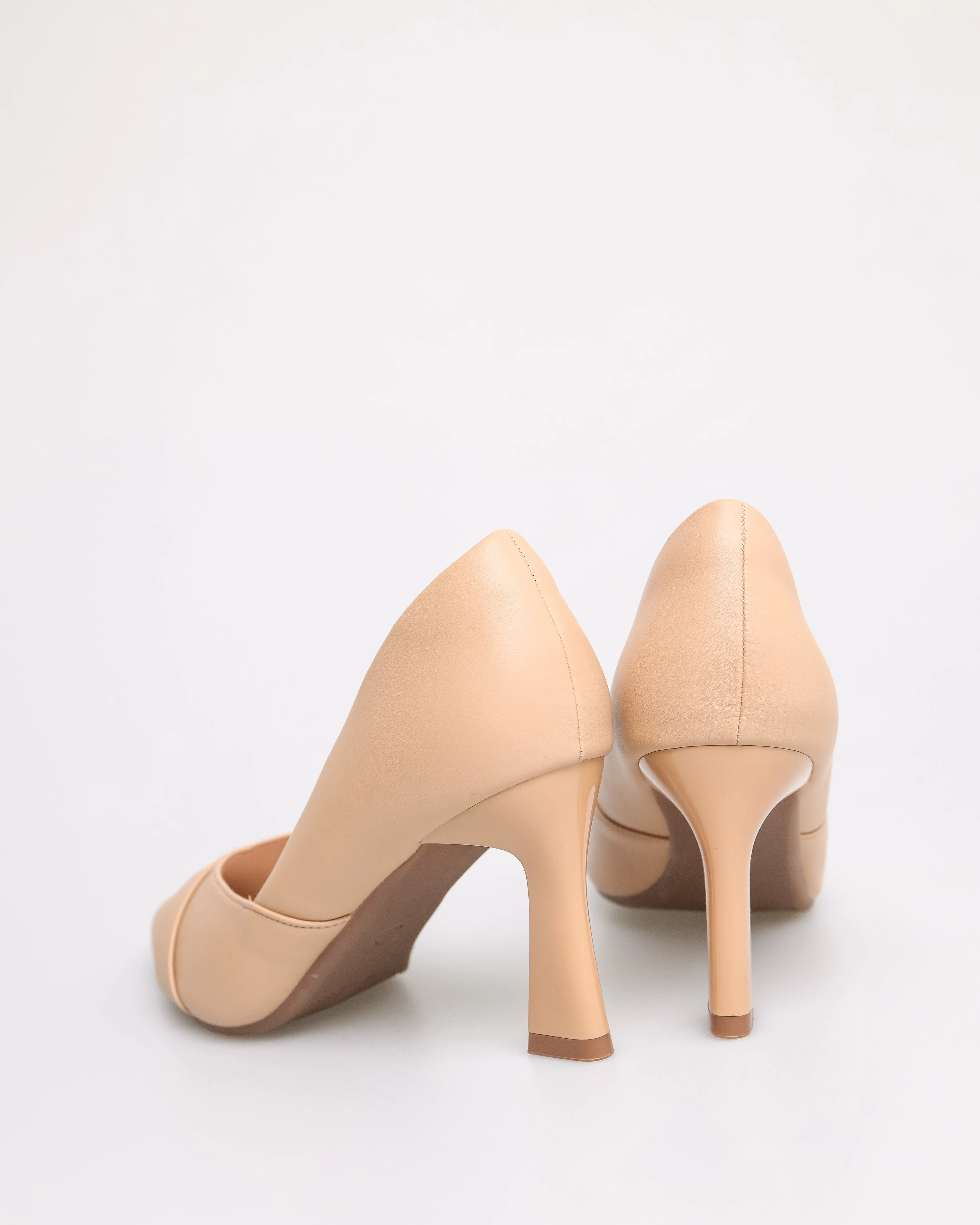 Tomaz NN206 Ladies Fold Pointy Heels (Beige)