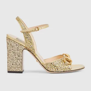 Women's mid-heel sandal with Horsebit