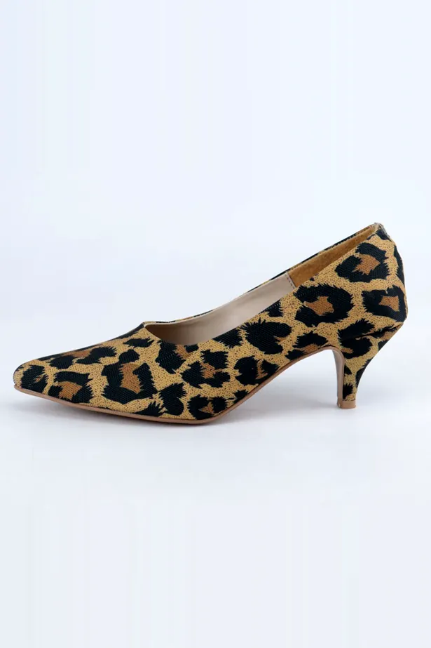 Zelda Leopard-Print Pointed Toe Stiletto Heel Pumps