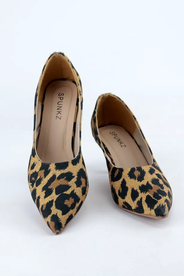 Zelda Leopard-Print Pointed Toe Stiletto Heel Pumps