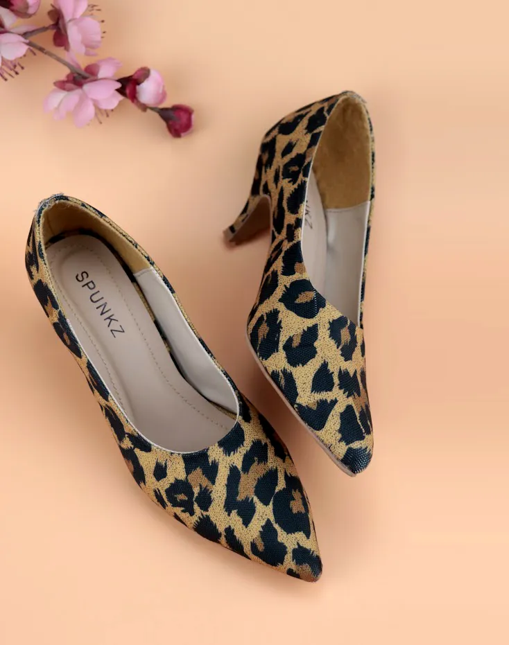 Zelda Leopard-Print Pointed Toe Stiletto Heel Pumps