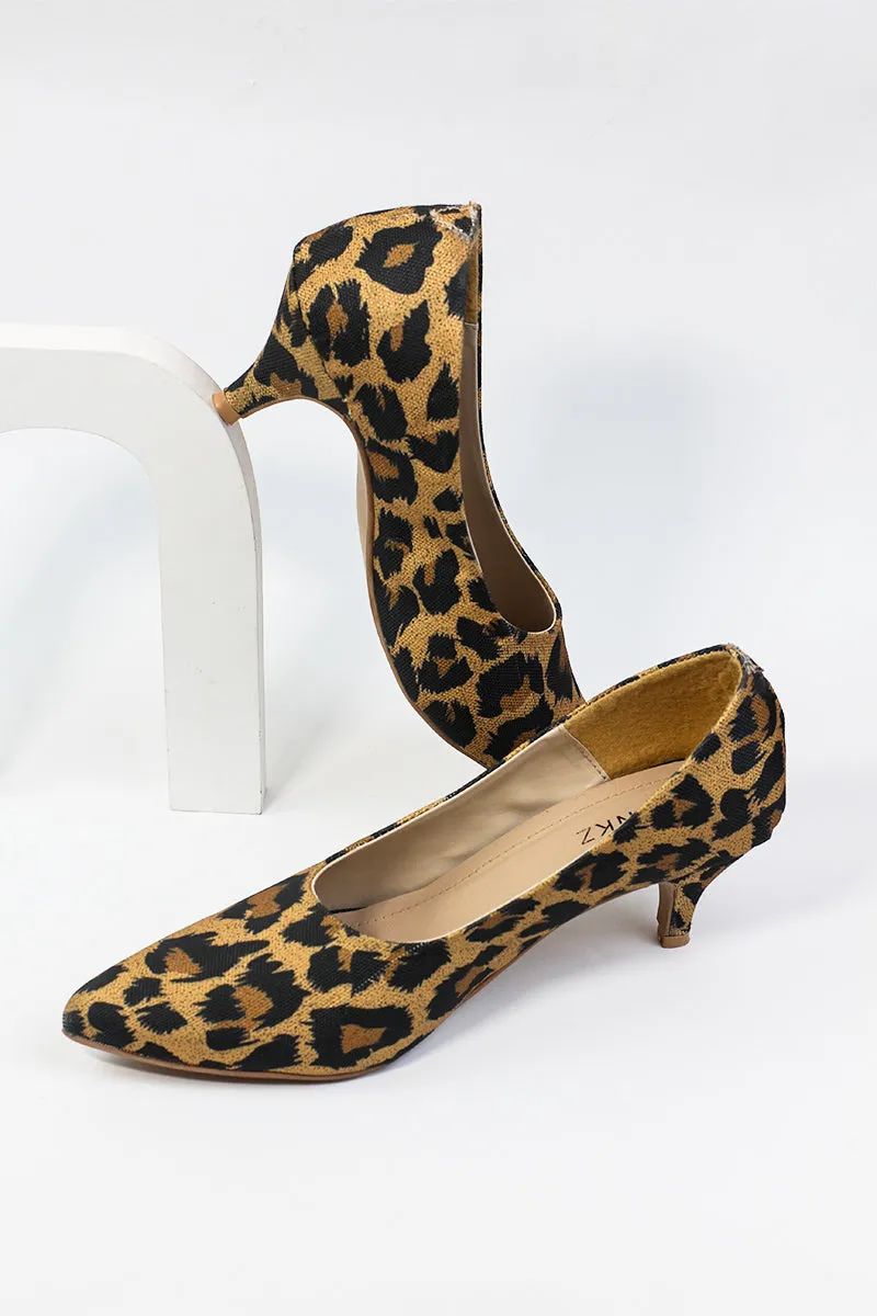 Zelda Leopard-Print Pointed Toe Stiletto Heel Pumps