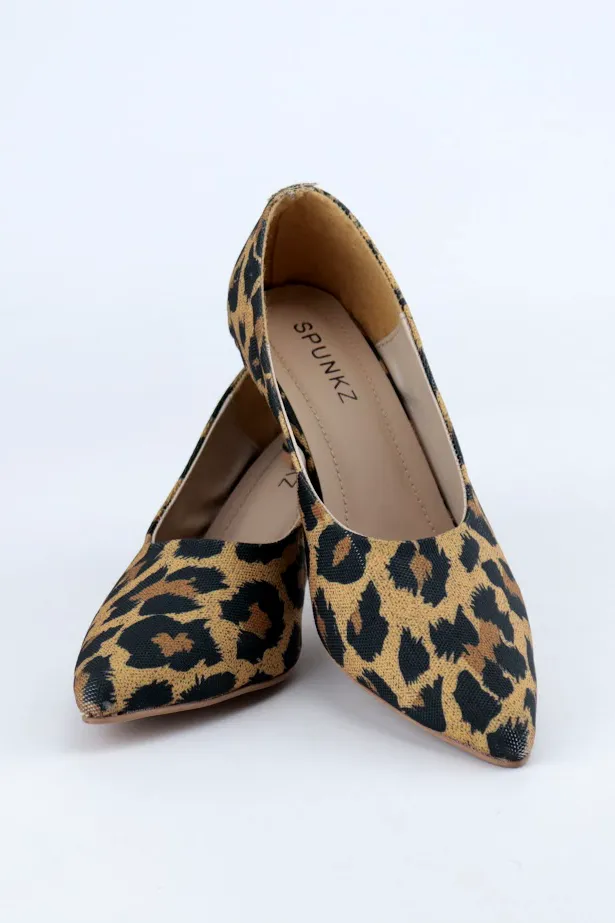 Zelda Leopard-Print Pointed Toe Stiletto Heel Pumps